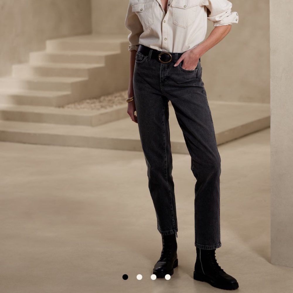 Banana Republic Straight Leg Slouch Denim Jeans